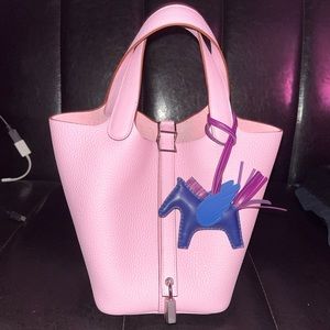 Hermes Picotin 18 Mauve Sylvestre silver hardware